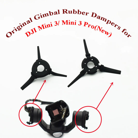 Amortisseurs en caoutchouc non coupés sur le côté du cardan neufs pour DJI Mini 3 Pro/Mini 3 Coussin d'amortissement Amortisseur à billes Pièce de rechange d'origine 1 paire