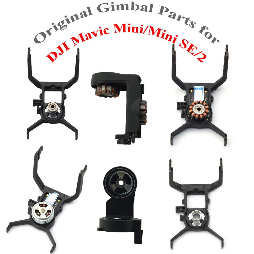 Pièces de cardan d'origine pour DJI Mavic Mini/2/SE Gimbal Coque de caméra Signal/câble plat Verre d'objectif/couvercle Support d'amortisseur Bras de roulis/lacet