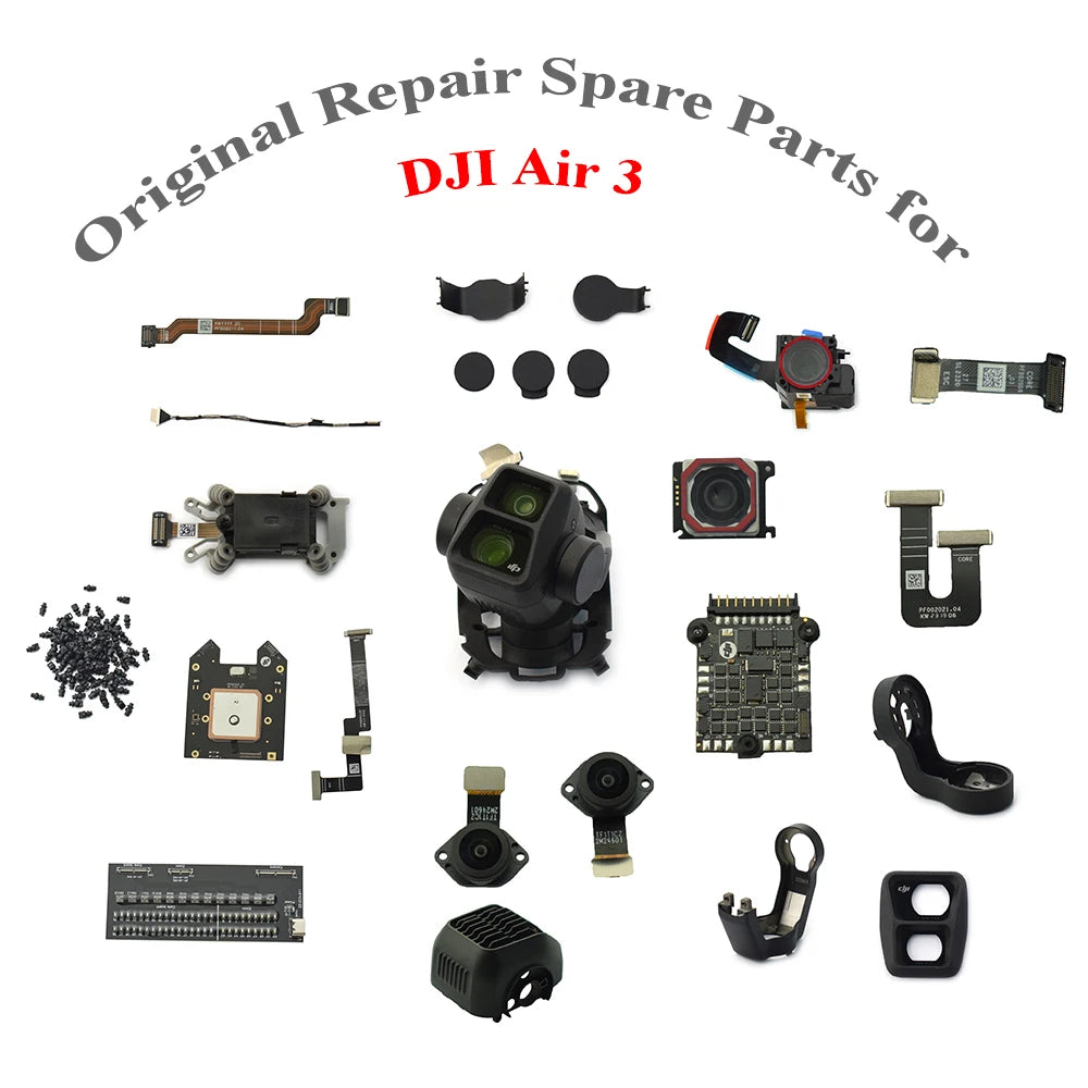 Pièces de cardan d'origine pour DJI AIR 3 Drone Gimbal Caméra et cadre Couvercle Câble de signal Rouleau Bras de lacet Amortisseur Carte GPS ESC Module