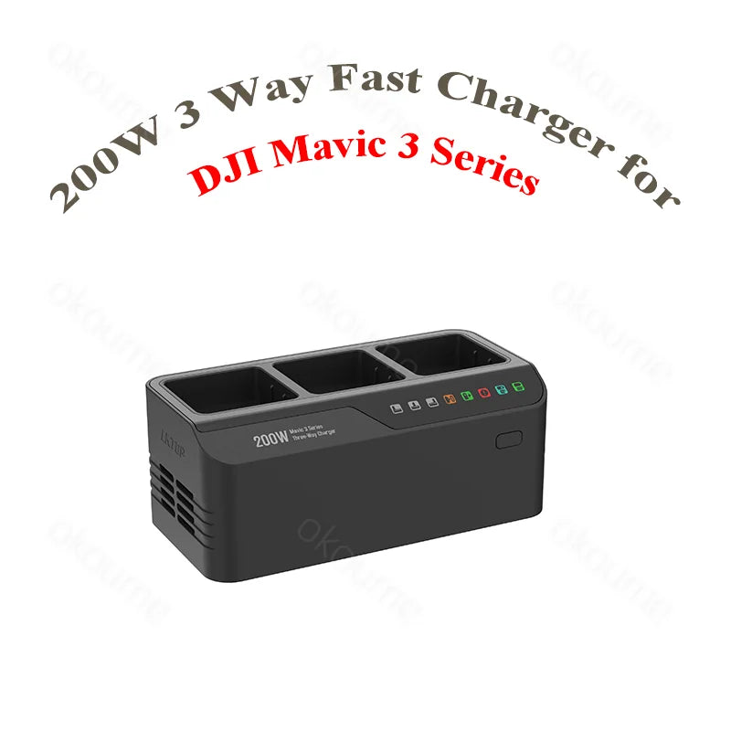 200 W für Mavic 3 Serie 3-Wege-Fats-Ladegerät für DJI Mavic 3 / Cine / Classic / 3 Pro / 3 Pro Cine / 3E / 3T / 3M Ladeadapter