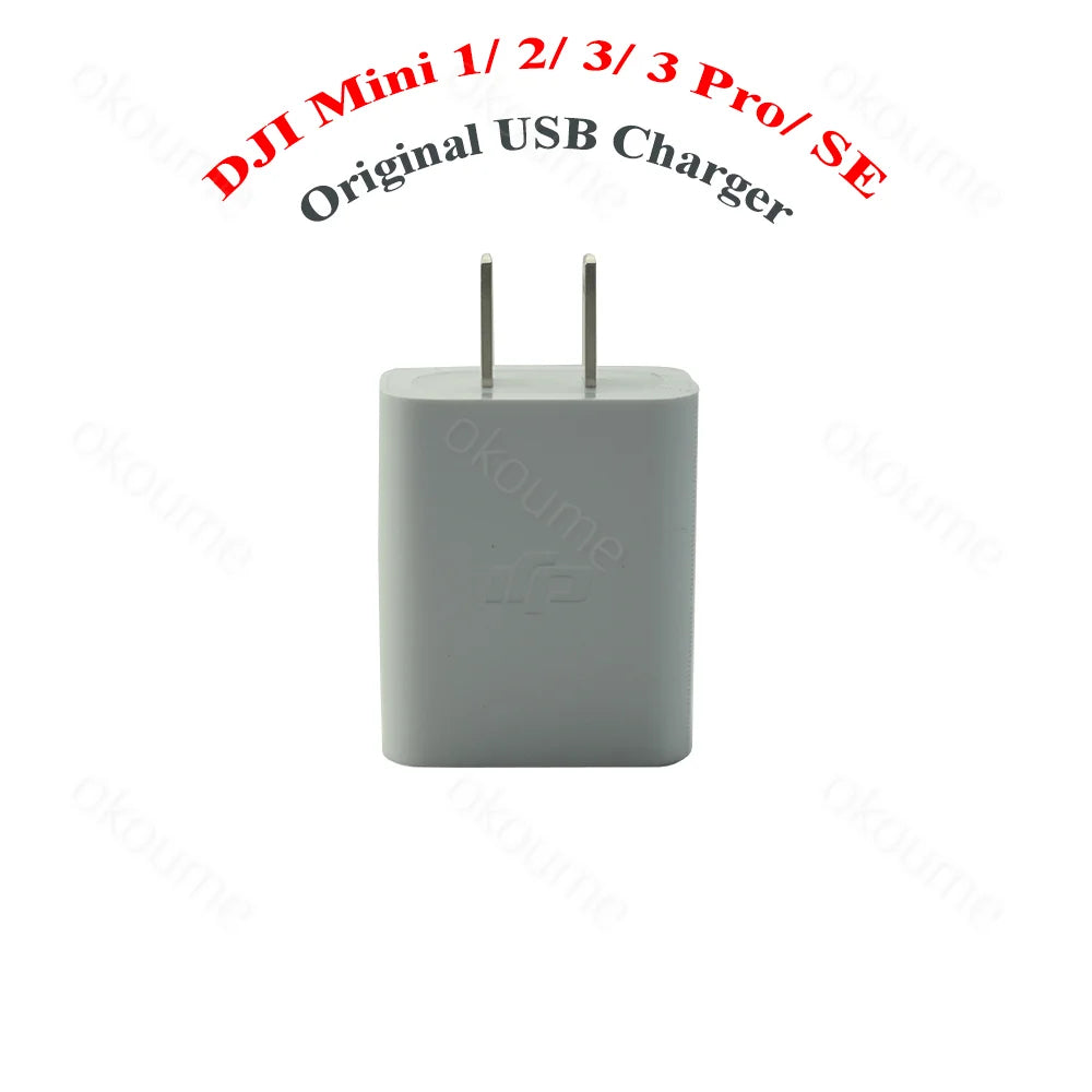 Original Mini Series 18W USB Charger Replacement Charging Adapter for DJI Mavic Mini 1 / 2 / 3 / 3 Pro / SE Drone Accessories