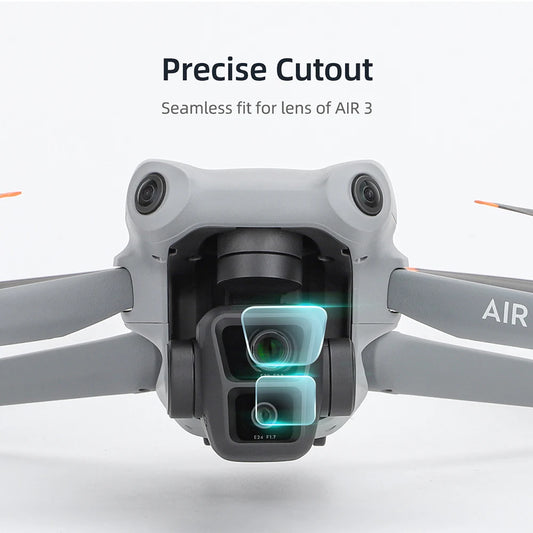 Sunnylife AIR 3-Objektiv-Hartfolie, 9H, gehärtetes Glas mit hoher Härte, Anti-Fingerabdruck, staubdicht, für DJI Air 3-Drohnenzubehör