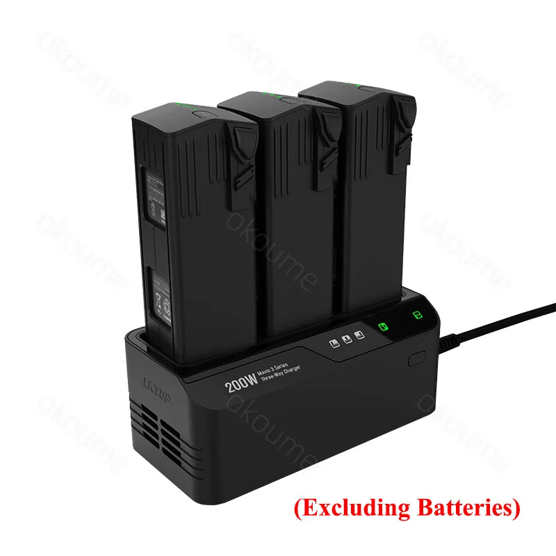 Chargeur 3 voies 200 W pour Mavic 3 Series pour adaptateur de charge DJI Mavic 3 / Cine / Classic / 3 Pro / 3 Pro Cine / 3E / 3T / 3M